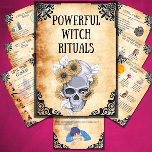 Secret Witch rituals, Witchcraft book of shadows, printable wicca grimoire, Occult, Pagan, Beginner witchy ritual, BOS guide