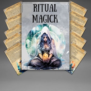 Secret Ritual Magick grimoire pages, Wiccan Book of shadows, Witchcraft witchy riutals, Pagan, Witch beginner, BOS pages