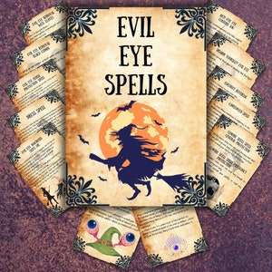 Best Evil Eye SPells, wicca spellbook, book of shadows, witchy, witchcraft books, BOS pages, Printable occult spells, pagan, grimoire spells