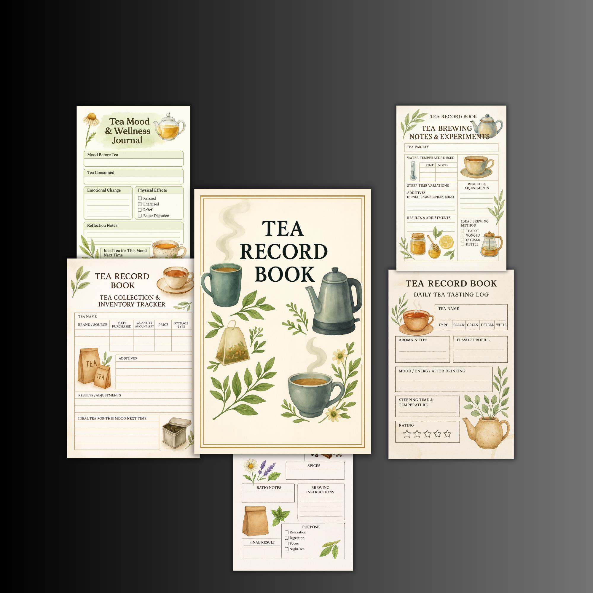 Real Tea Record Book, Tea Tasting Planner, Journal, Connoisseurs ...