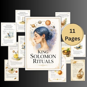 Kung Salomo Ritualer, Grimoiresidor, Sigill, Sigill, Salomo Magi, Besvärjelse, Ritual, pentakel, häxig utskrivbar, Salomo Talisman, BOS