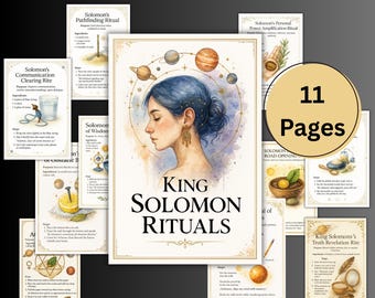 King Solomon Rituals, Grimoire Pages, Sigils, Seals, Solomon Magic, Spell, Ritual, pentacle, witchy printable, Solomon talisman, BOS