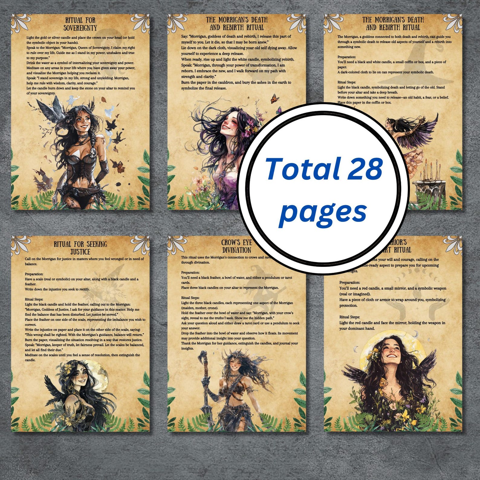 Secret Morrigan Rituals, Morrigan Grimoire Witchcraft Pages, Printable ...