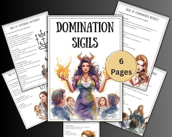 Real Domination Magic sigils bundle, Witchy Journal, Grimoire, sigils book of shadows, Ritual, Paganism, sigils activation, PDF Guide