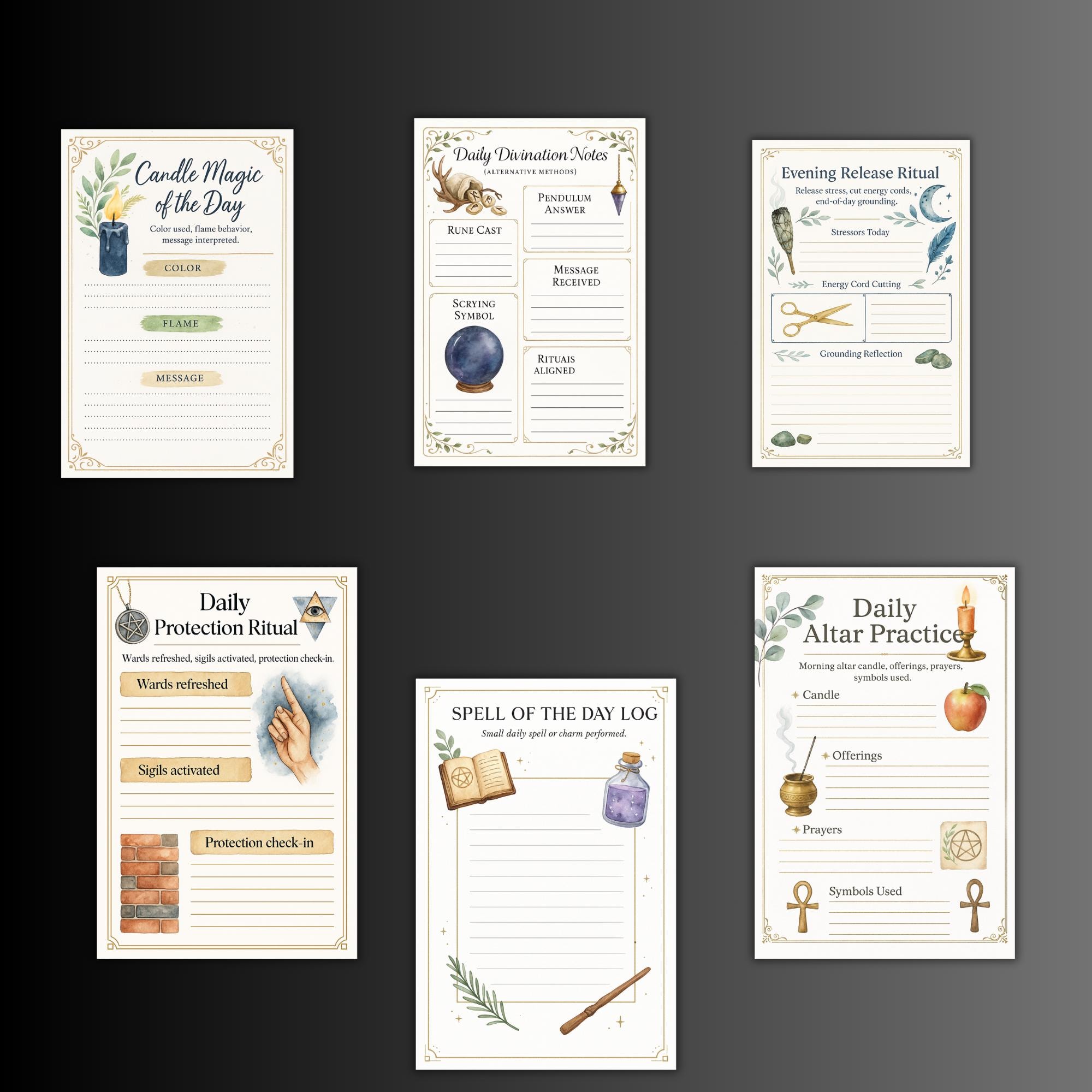 Daily Witch Rituals Journal, Witchcraft Planner, Witchy Logs, Ritual ...