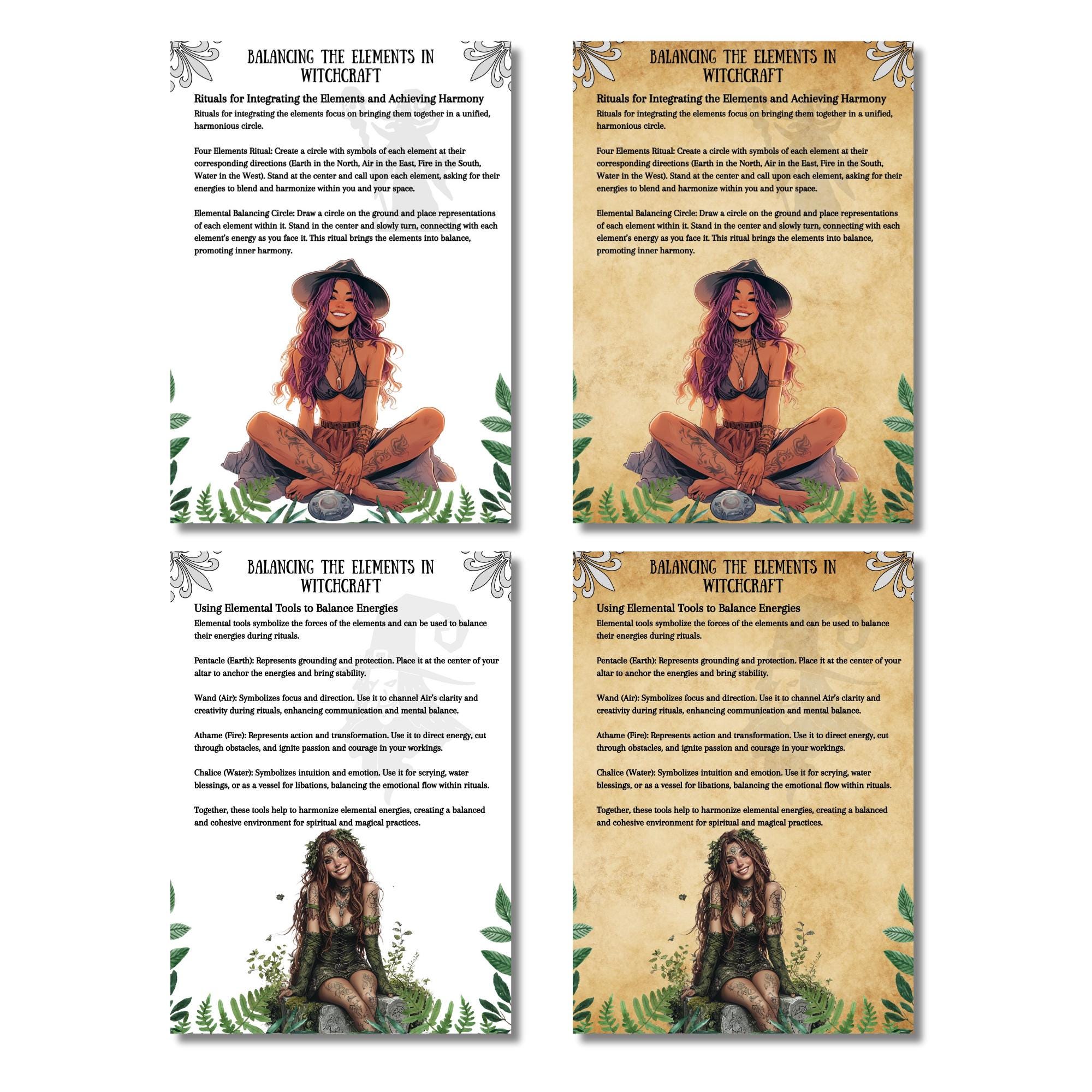 Elemental Ritual Elemental Rituals Bundle, Grimoire, Book of Shadows Pages, Ritual Guide ...