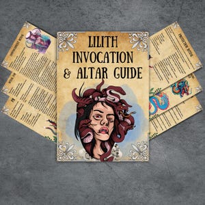 Lilith Altar Guide, prayer, invocation, Grimoire pages, Book of shadows, Lilith Magic Rituals, Wicca Witchcraft, Dark Goddess