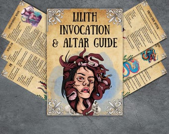 Lilith Altar Guide, prayer, invocation, Grimoire pages, Book of shadows, Lilith Magic Rituals, Wicca Witchcraft, Dark Goddess