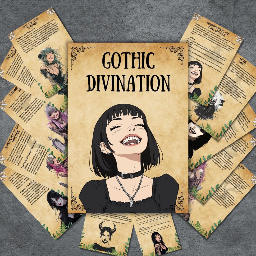 Gothic Divination Grimoire Pages, Book of Shadows, Divination Rituals ...