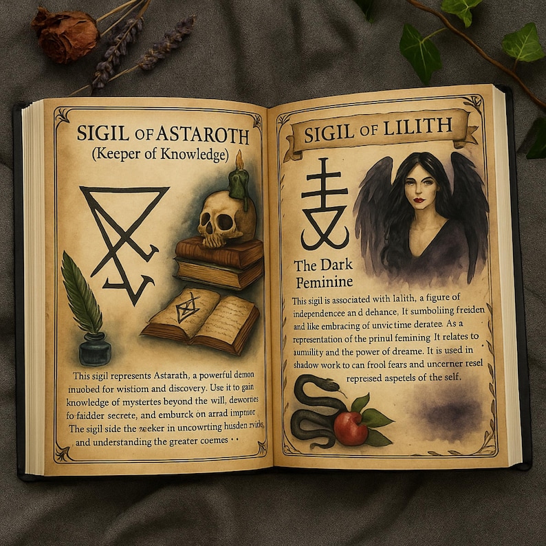 Magick Ritual Rites Sigils Secret Demonic Sigils Grimoire Pages, Witch Journal, Book of Shadows ...
