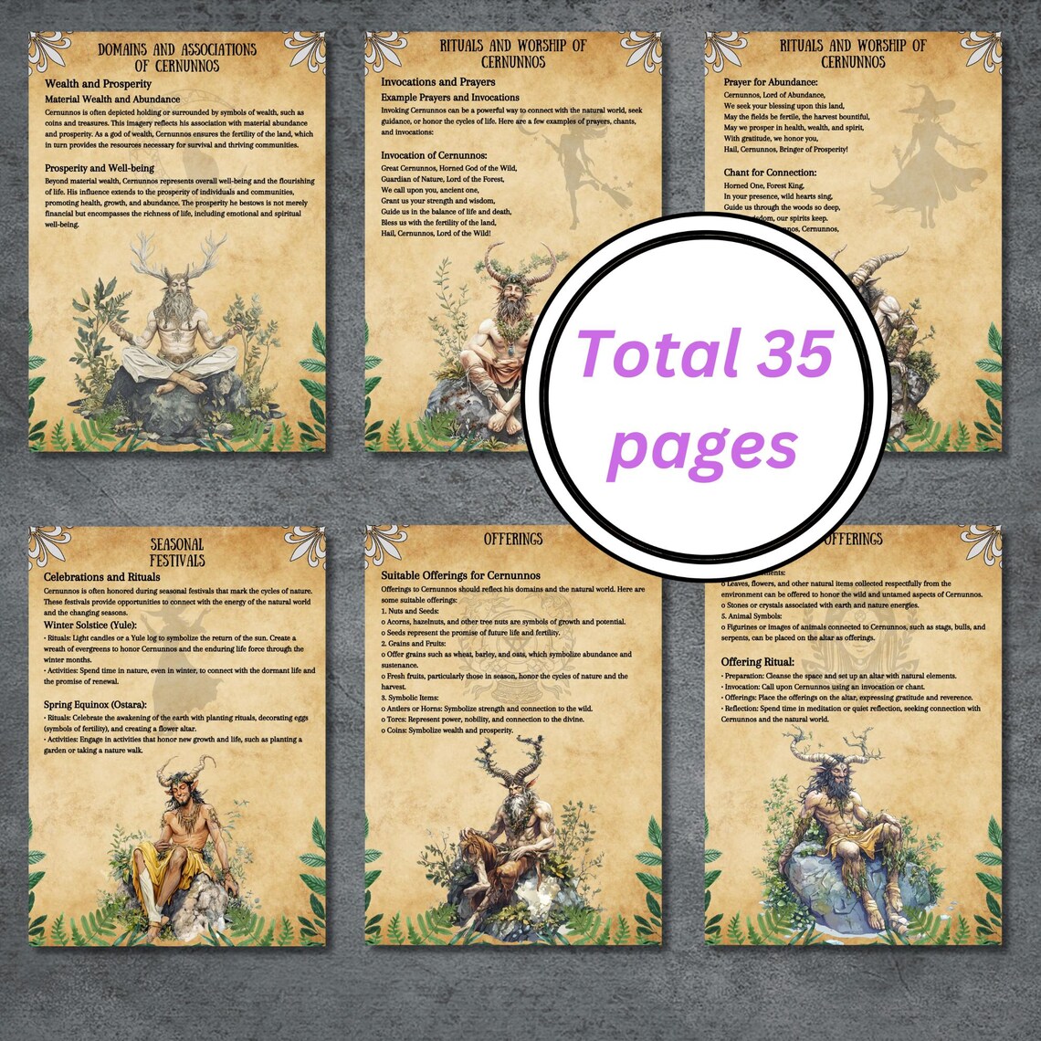 Secret Cernunnos Altar Guide, Grimoire Pages, Cernunnos Prayers ...