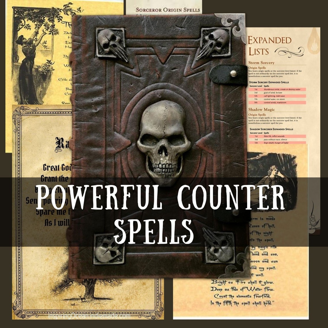 Greatest Counter Spells Pages Witchcraft Book Book of Etsy