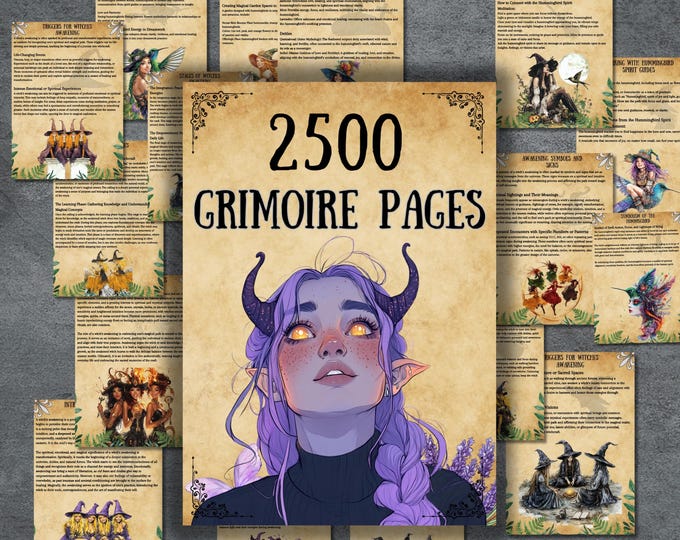 Printable Grimoire Pages | Build Your Own Grimoire | Book of Shadows ...
