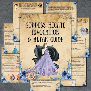 Secret Triple Goddess Hecate, Witchy printable, grimoire pages, Hecate altar, Wicca journal, Book of shadows, witchcraft pages