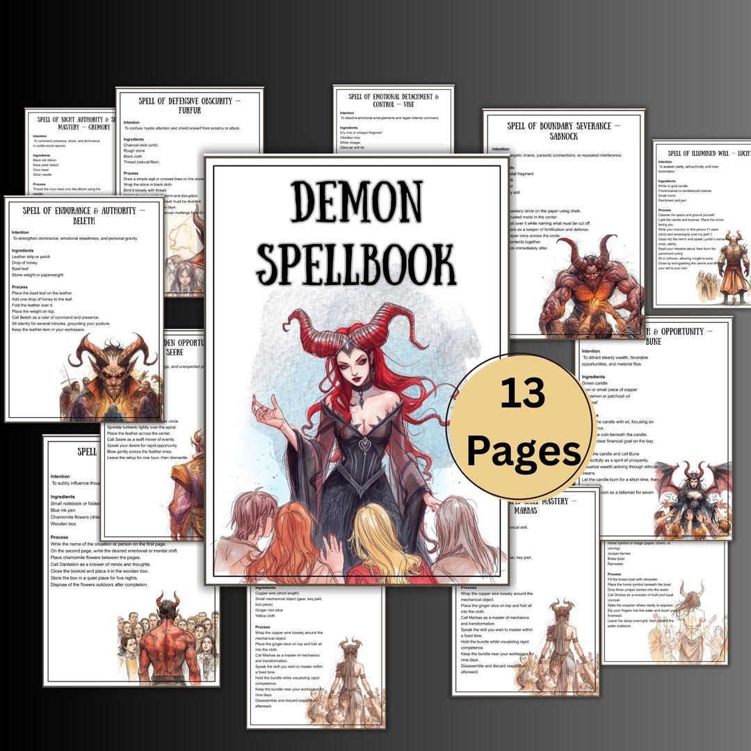 Real Demonic Spells Pages, Demonology Witchcraft, Dark Arts, Summoning ...