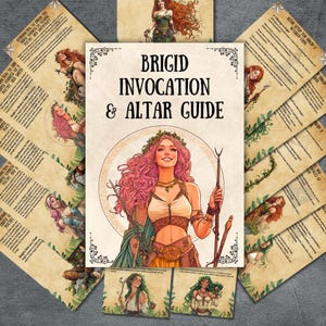 Goddess Brigid Altar Guide, prayers, Grimoire pages, Book of Shadows, invocation, celtic, Goddess Magic, rituals, Setup, witch BOS