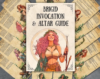Goddess Brigid Altar Guide, prayers, Grimoire pages, Book of shadows, invocation, celtic, Goddess Magic, rituals, Setup, witch BOS
