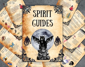 Geister Hexenseiten, druckbare Grimoire Seiten, Wicca, Buch der Schatten, Geisterführer, Anfänger Hexenset, Altar, BOS, Rituale