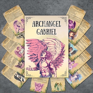 Archangel Gabriel grimoire pages, Witchcraft, Angel Book of shadows, Archangel rituals, Gabriel, prayer, invocation, Witch, BOS pages