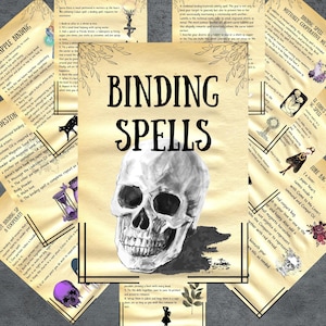 Lot de sorts de liaison, sorts occultes, pages du livre des ombres, livre de sorts, sorcière, wicca, païen, rituels, livre de sorts grimoire BOS