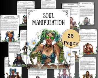 Soul Manipulation Grimoire Pages, Witchcraft Book of Shadows, Spirit Control Spells, Esoteric Magic, Pagan Rituals, BOS Printable PDF