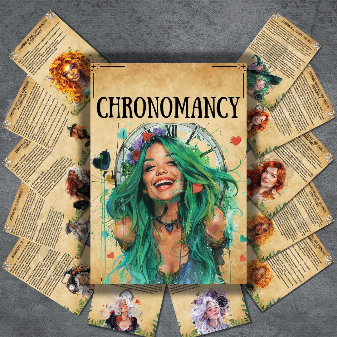 Time Magic Grimoire Pages, Chronomancy, Wiccan Book of Shadows ...