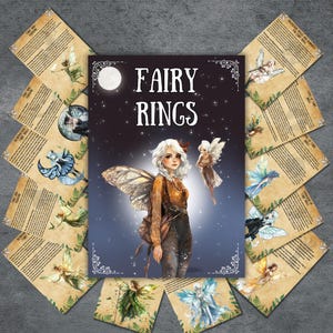 Secret Fairy rings, fae, wicca, book of shadows, witchcraft grimoire pages, Printable Faery rituals, pagan, witchy, BOS pages