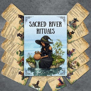 River water rituals Grimoire, Book of shadows pages, water witch rituals, pagan, witchcraft, beginner, Wicca, Ritual, Witch, BOS pages