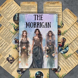Goddess Morrigan Grimoire pages, Wicca, Printable Book of shadows, Morrigan Rituals, Celtic, Witchcraft, BOS pages, Morrigan Profile