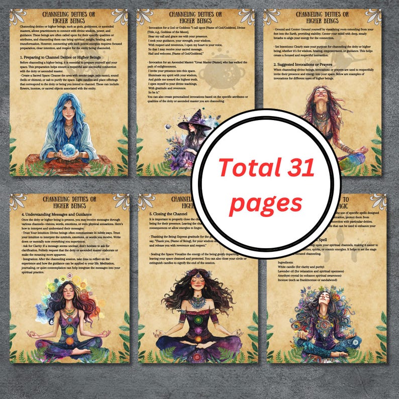Channeling Magic Secret Channeling Magic Grimoire Pages, Mediumship Book of Shadows ...