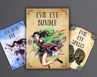 Evil Eye Magic Bundle Pages, Grimoire witchcraft, book of shadows pages, evil eye spells, rituals, Witch Diary, Printable BOS