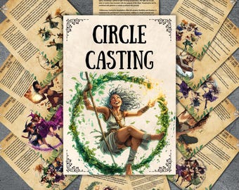 Afdrukbare pagina's Secret Circle Casting Grimoire, Boek der schaduwen, Beginner grimoire, heilige ruimte, wicca, hekserij, magische cirkel