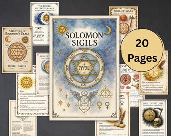 Solomon Sigils Grimoire pages, Seals of Solomon, book of shadows, witchcraft sigils, basics, magic, rituals, spells, Solomon guide BOS