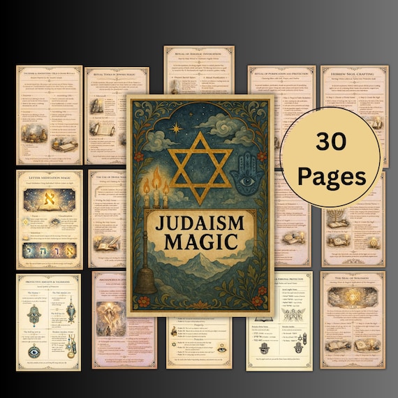 Judaism Magic Grimoire pages, Kabbalah book, occult, Jewish grimoire, Hebrew names, sigils, seals, rituals, Judaism Guide