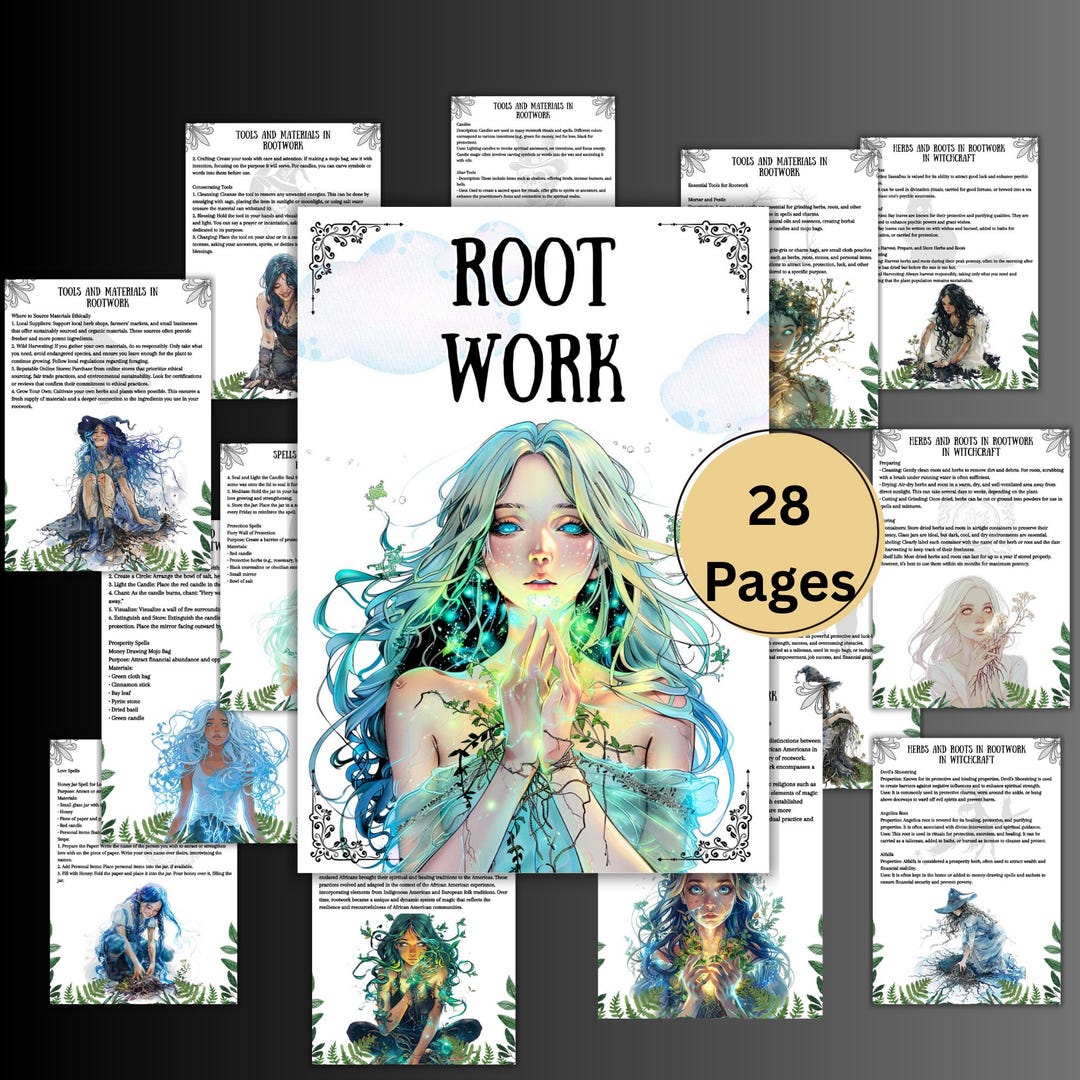 Secret Rootwork Grimoire Pages, African Witchcraft, Book of Shadows ...