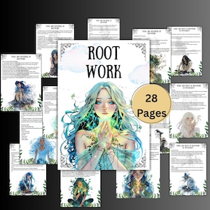 Secret Rootwork grimoire pages, African witchcraft, book of shadows, hoodoo rituals, African magic, pagan, witchy, beginner, BOS pages