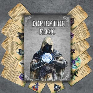 Domination magic pages, grimoire bundle, witchy book of shadows, witchcraft book, beginner witch, rituals, magic BOS