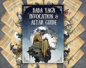 Secret Baba yaga grimoire pages, Slavic book of shadows, witchcraft, baba Yaga rituals, pagan, Beginner witch printable, BOS