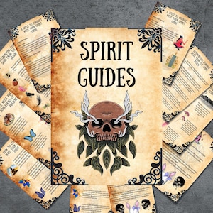 Spirit Guides Grimoire pages, Witchcraft basics, Printable Book of shadows, Witchy, BOS, Wicca, Beginner witch PDF, pagan, Rituals