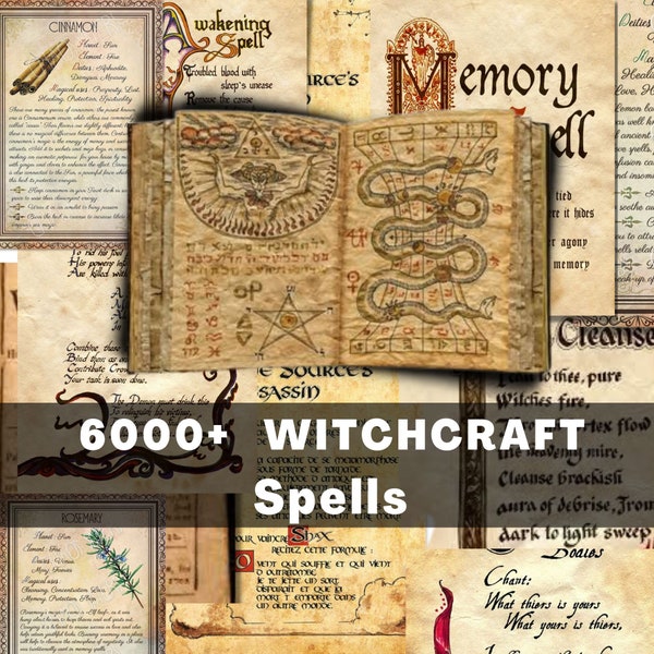 Resources of 6000+ Spells, Rare witchcraft and curses, Waite, wicca, Witchcraft Books, Witch starter kit ebook, spell books