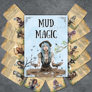 Mud magic Grimoire pages, Printable magick, book of shadows, wicca, rituals, witchcraft book, basics, pagan, witchy, beginner BOS