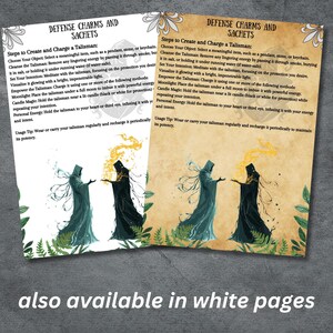Páginas del grimorio de magia defensiva: Hechizos de protección de brujería (Descarga digital) imagen 3