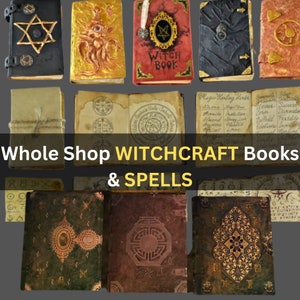 Whole Shop Witchcraft Bundle Books, witchcraft beginner books, Spell books, Occult Library, Wicca, Magic Grimoires, Pagan PDF