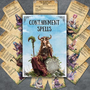 CONTAINMENT spells, Witchcraft, Book of spells, book of shadows, Spellbook, rituals, wicca, pagan, Digital BOS, Grimoire pages