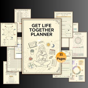 Get Life Together Planner Inserts Pages, Dream Life planner, Audit, Goals, Tracker, Life Logs, Habits, future Worksheet, Plan