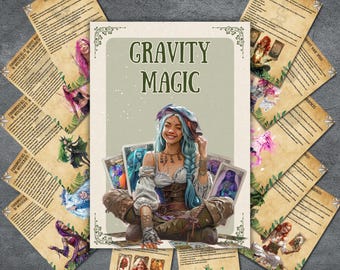 Pagine del Grimorio Magico della Gravità Segreta per il Libro delle Ombre / diario delle streghe stampabile