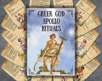 Greek god apollo rituals, grimoire pages, prayer, invocation, witchcraft, deity altar, apollo printable, RITUAL, BOS