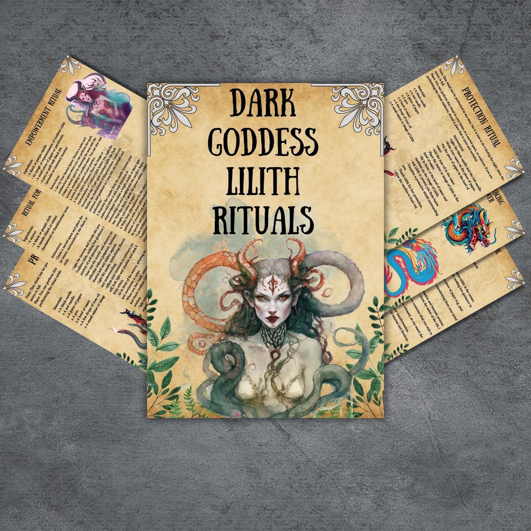 Dark Goddess Lilith Rituals, Demon Lilith Grimoire Pages, Printable ...