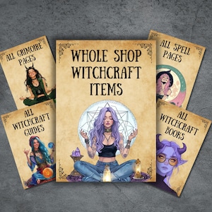 Each Witchcraft product, grimoire pages, magic spells, Baby witch bundle, Ritual, BOS, printable grimoire, Wicca, beginner witch