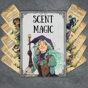 Scent Witch grimoire pages, magic book of shadows, witchy rituals, witchcraft basics, pagan, wiccan, BOS